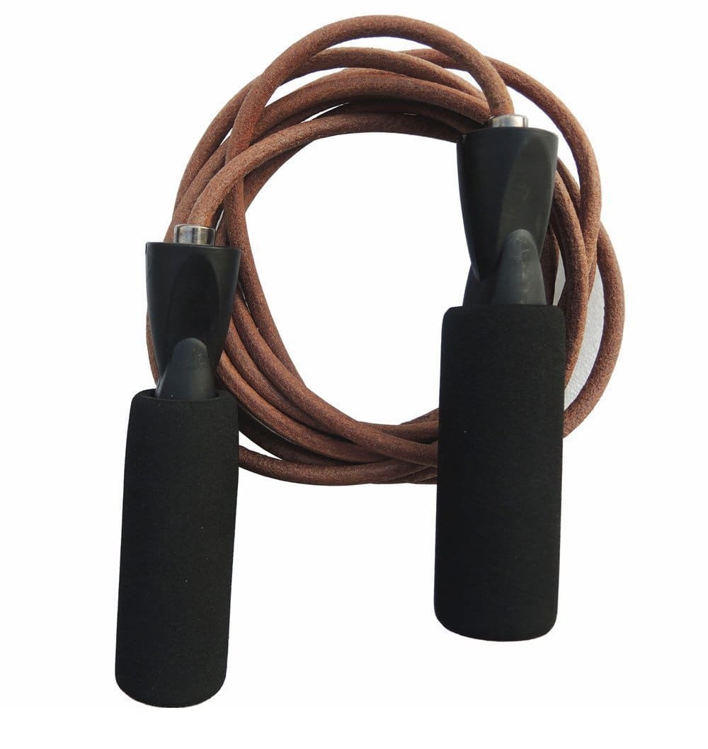 CUERDA DE SALTO CUERO MANGO SOFT LARGO AJUSTABLE